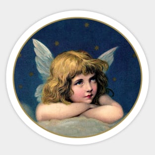 Vintage Christmas Angel Sticker